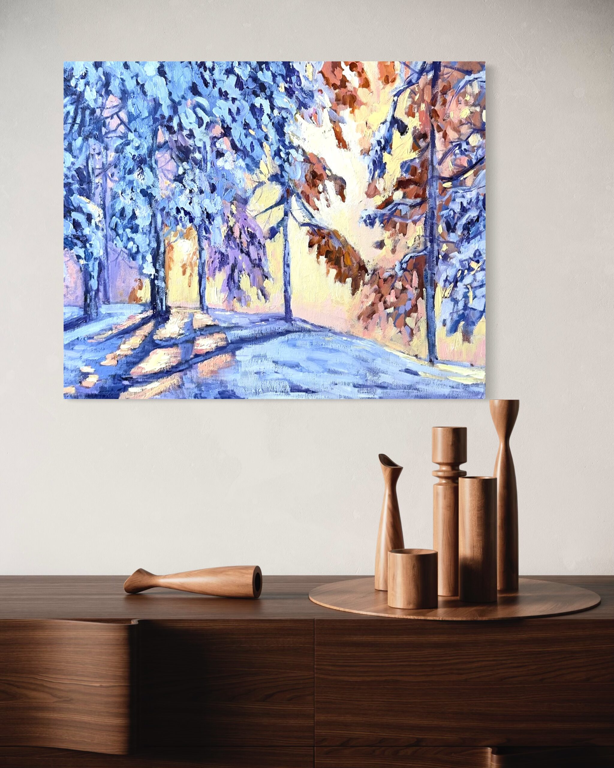 Sunlit Winter Forest - Image 6