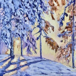 Sunlit Winter Forest